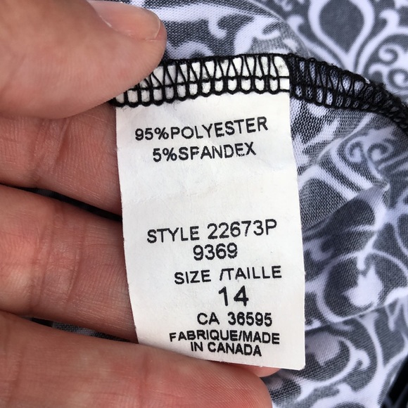 Like new! CAZZA Petite Faux Wrap Short Sleeve Dress - Picture 5 of 6